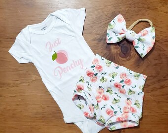 peaches baby outfit