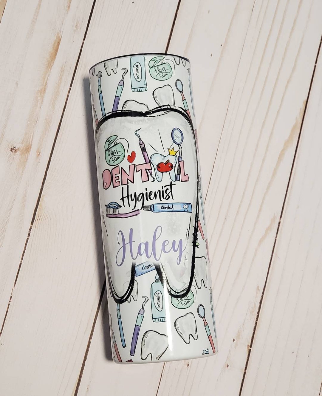 Dental Hygienist Tumbler Personalized Dental Tumbler Dental Etsy