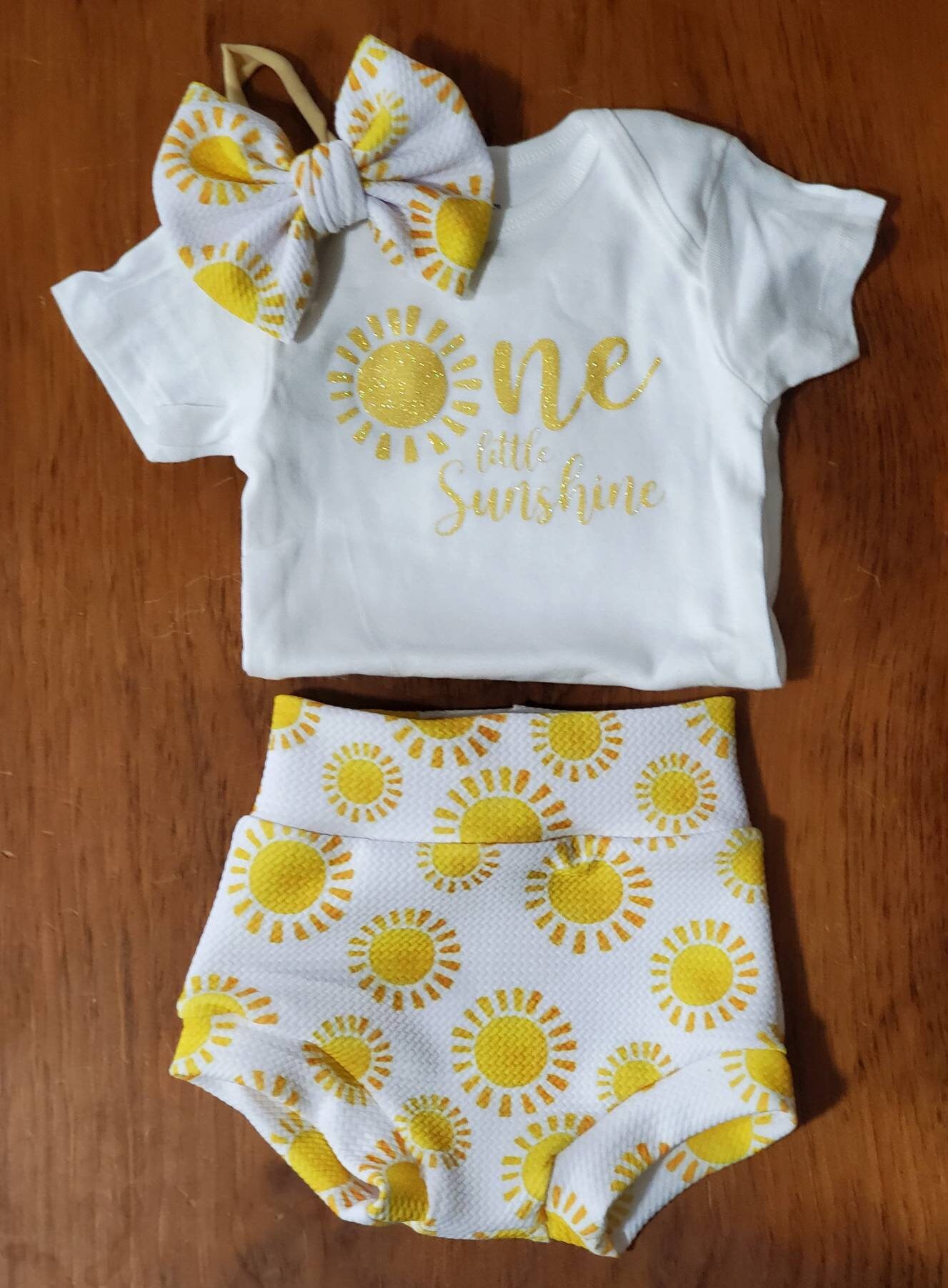 You Are My Sunshine 1st Birthday Outfit ONE Little Sunshine Etsy
