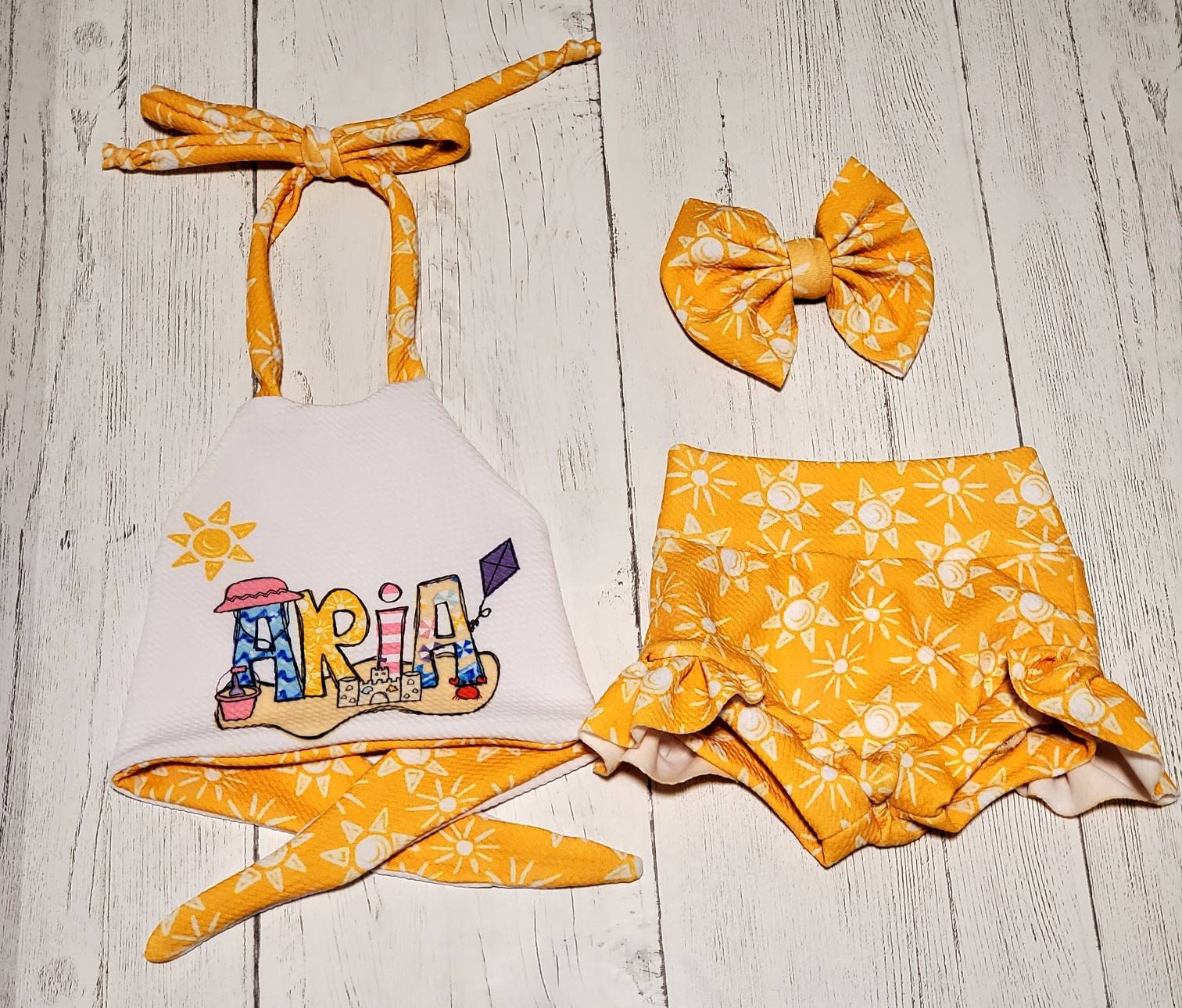 Baby Girl Sunshine Themed Party Dress Etsy