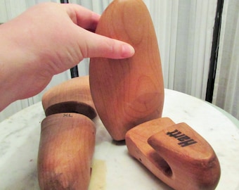 vintage Hartt shoe tree pair, shoe stretchers