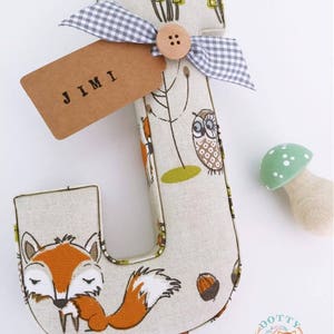 NUEVAS Letras de tela, Letras de tela con etiqueta, Letras de tela hechas a mano, Guardería, Dormitorio de niños, Niños, Niñas Letras de tela personalizadas,