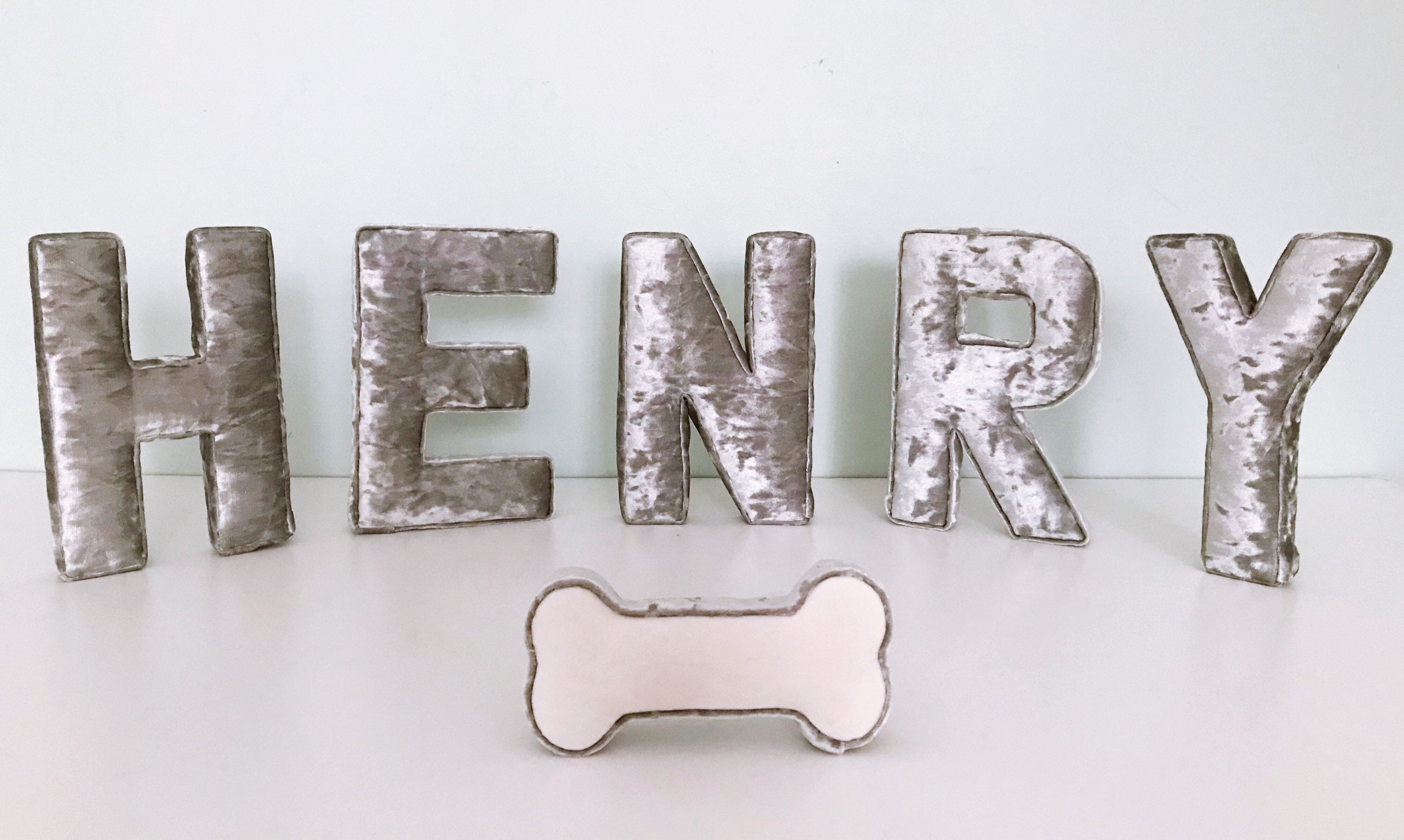 Velvet LETTERS, Fabric Letters, Nursery Decor, Personalised Velvet ...