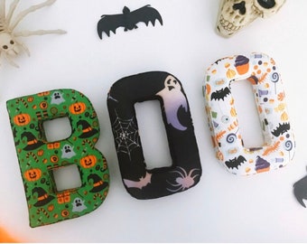 Fabric letters, Halloween decor, Halloween, Boo, Halloween letters