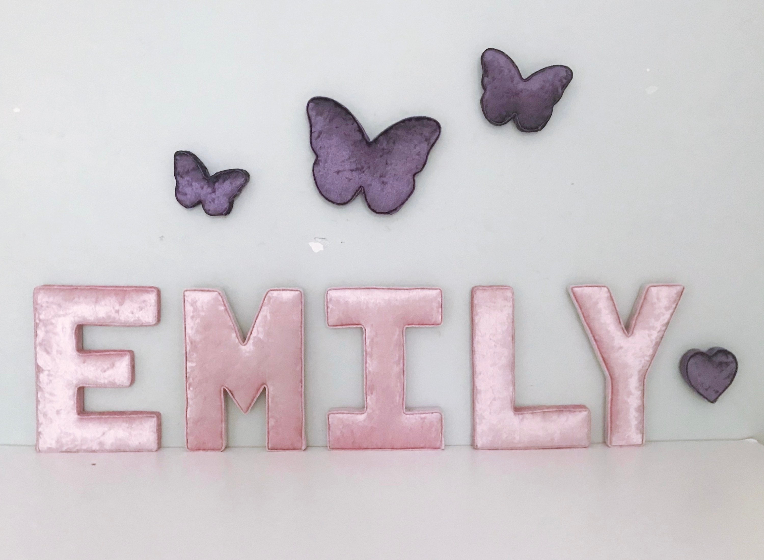 Velvet LETTERS, Fabric Letters, Nursery Decor, Personalised Velvet ...