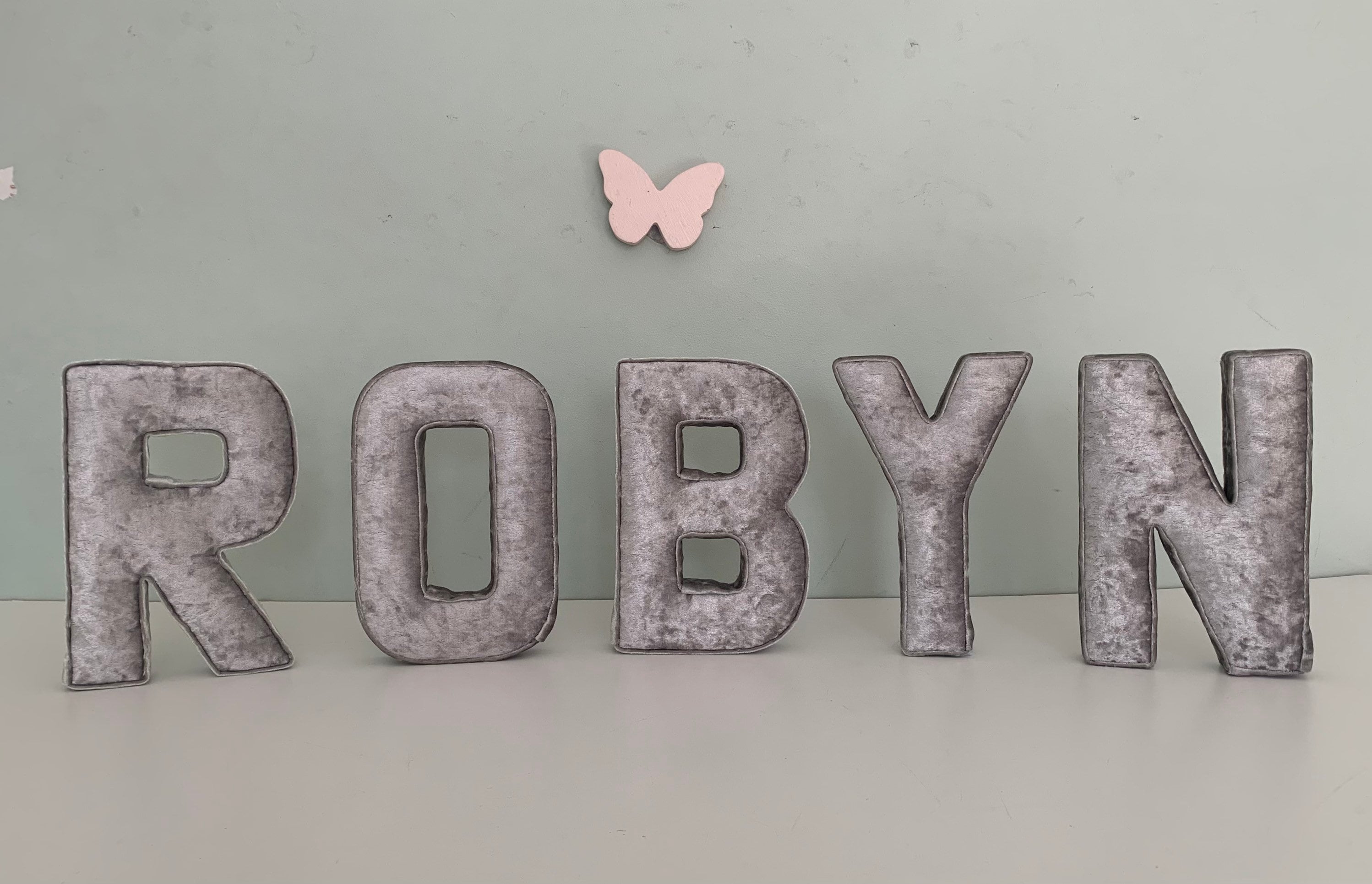 Velvet LETTERS, Fabric Letters, Nursery Decor, Personalised Velvet ...