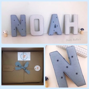 Cartas de tela personalizadas, Cartas de tela para guardería, letras de tela para bebés, letras personalizadas, letras de pared, cartas para niños, habitación para niños