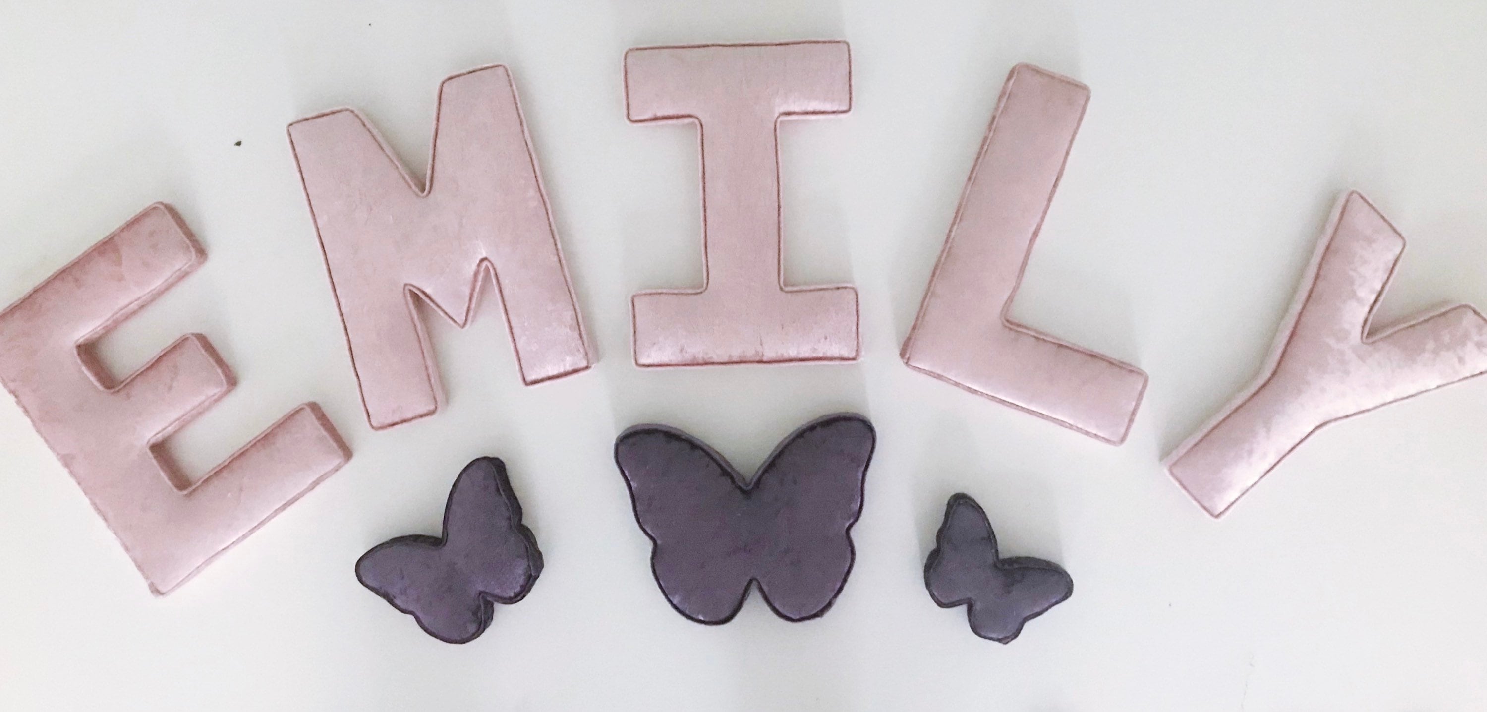 Velvet LETTERS, Fabric Letters, Nursery Decor, Personalised Velvet ...