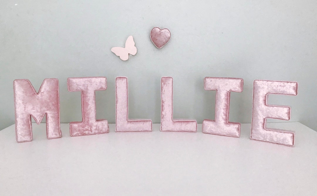 Velvet LETTERS, Fabric Letters, Nursery Decor, Personalised Velvet ...