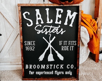 Salem witches wood sign - Salem sign - Halloween decor - Halloween wood sign - Witch sign - Halloween decorations - Handmade sign
