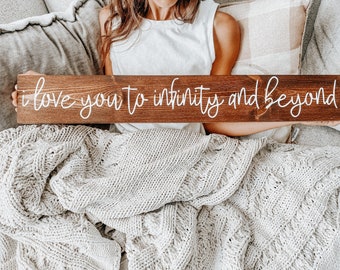 I love you to infinity and beyond | Wood signs | Home Decor | Wall art | Wall decor | Wood sign | Wall wood sign | Cute decor