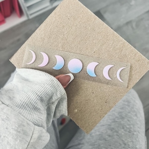 Holographic moon phases decal | Moon phases sticker decal | Mystical decal | Car decal | Rearview mirror sticker | Cute decals | Moon phase