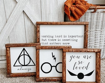 Wood sign bundle - shelf signs - nursery decor - home decor