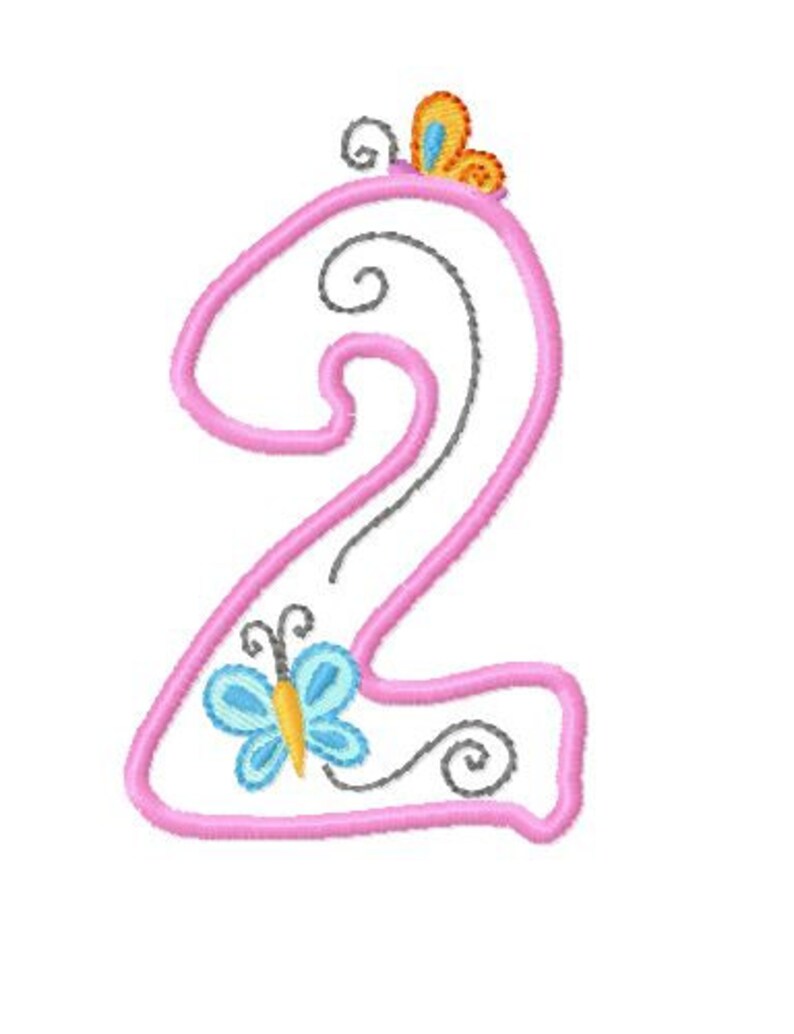 Numbers Applique Machine Embroidery Design Pack PES Format 2 Etsy