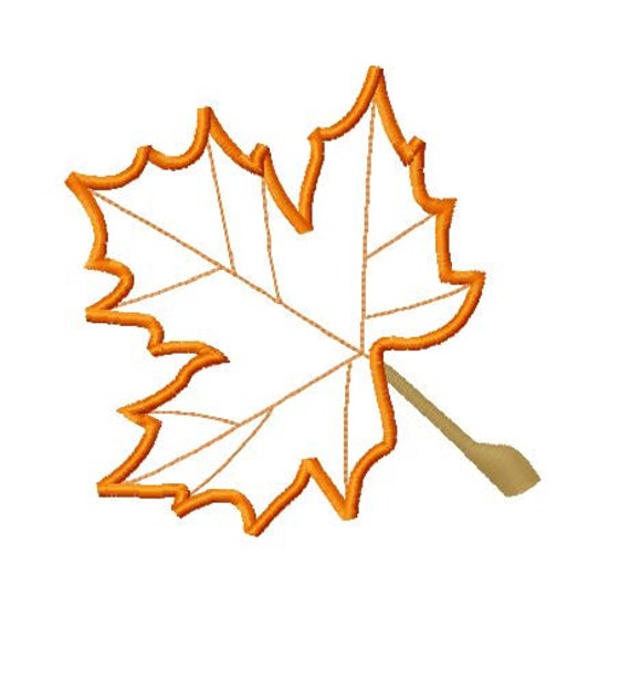 10 Designs Autumn Fall Leaf Applique Machine Embroidery Etsy