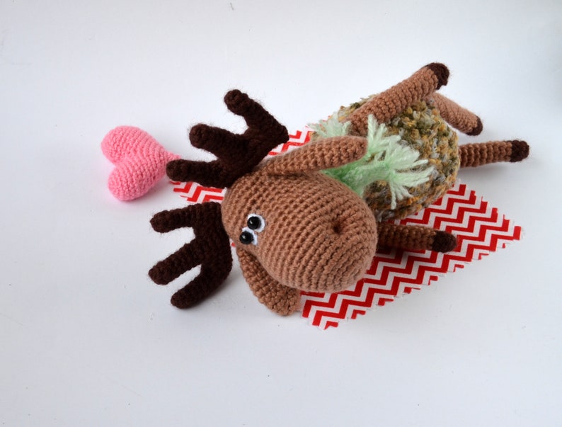 Moose, Little Moose, Reindeer, Deer, Amigurumi, Christmas Gift, Christmas Decoration image 9