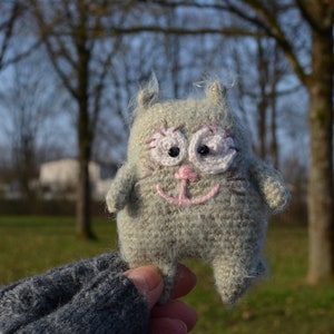Funny kitten, cat, tomcat, cat cuddly toy, cuddly cat crocheted, crocheted animals cat small Easter gifts decorative cat crocheted