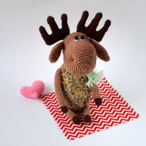 Elch, Kleiner Elch, Rentier, Hirsch, Amigurumi, Weihnachtsgeschenk, Weihnachtsdeko 画像 7