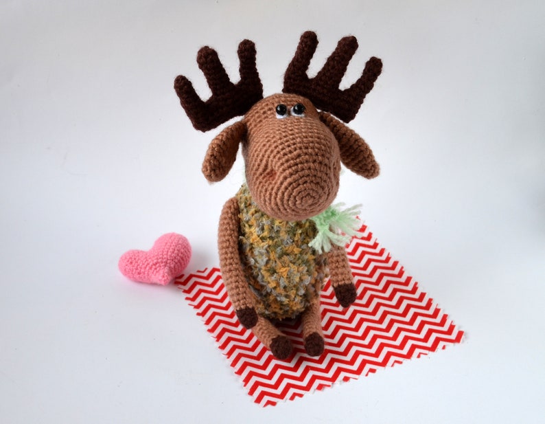 Elch, Kleiner Elch, Rentier, Hirsch, Amigurumi, Weihnachtsgeschenk, Weihnachtsdeko 画像 7