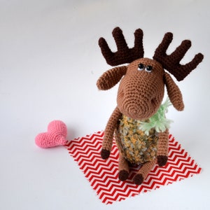 Elch, Kleiner Elch, Rentier, Hirsch, Amigurumi, Weihnachtsgeschenk, Weihnachtsdeko 画像 5