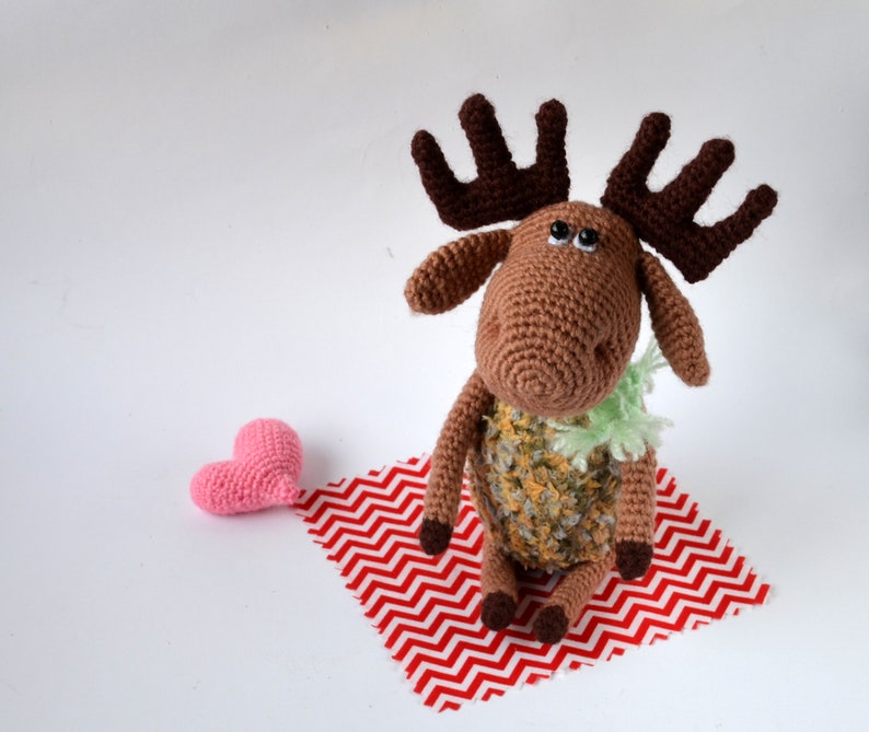 Elch, Kleiner Elch, Rentier, Hirsch, Amigurumi, Weihnachtsgeschenk, Weihnachtsdeko 画像 5