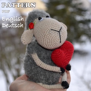 Sheep Crochet Pattern, Crochet Lamb Pattern, Agatha Lamb, Amigurumi Pattern, PDF, Sheep, Crochet Pattern, Amigurumi (ENGLISH, German)
