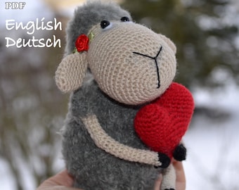 Sheep Crochet Pattern, Crochet Lamb Pattern, Agatha Lamb, Amigurumi Pattern, PDF, Schaf, Häkelanleitung, Amigurumi (ENGLISH, DEUTSCH)