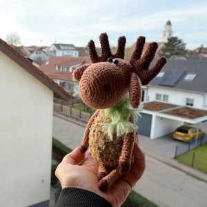 Elch, Kleiner Elch, Rentier, Hirsch, Amigurumi, Weihnachtsgeschenk, Weihnachtsdeko 画像 3