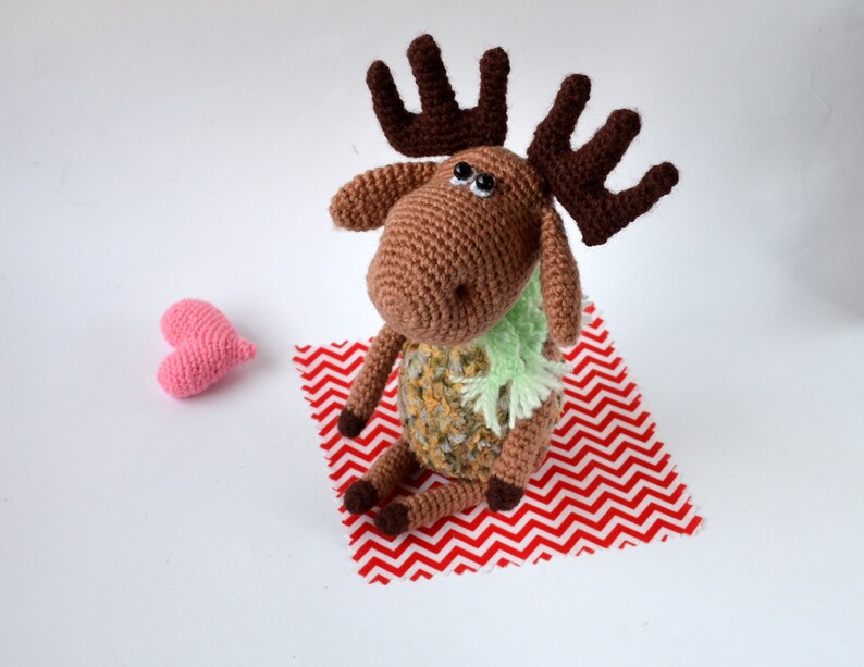 Moose, Little Moose, Reindeer, Deer, Amigurumi, Christmas Gift, Christmas Decoration image 10