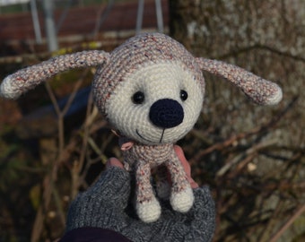 Hund, Welpe, Amigurumi, gehäkelter Hund, Handarbeit, gehäkelt, VERSANDVERTIG