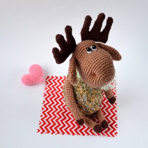 Elch, Kleiner Elch, Rentier, Hirsch, Amigurumi, Weihnachtsgeschenk, Weihnachtsdeko 画像 2