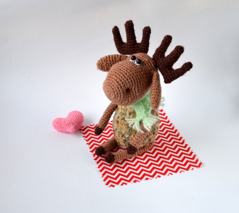 Moose, Little Moose, Reindeer, Deer, Amigurumi, Christmas Gift, Christmas Decoration image 8