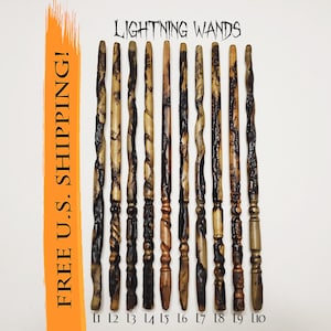 Lightning Wands, 1-10, Lichtenberg Fractal Burning, Pick your wand, magic wands, wood wands, Heartwood Wands