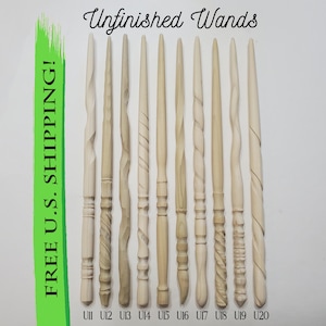 Unfinished Pick Your Wands 11-20, Unstained Wands, Magic Wands, Wood Wand, Magic Wand, Wiccan, Wizard Wand, Heartwood Wands