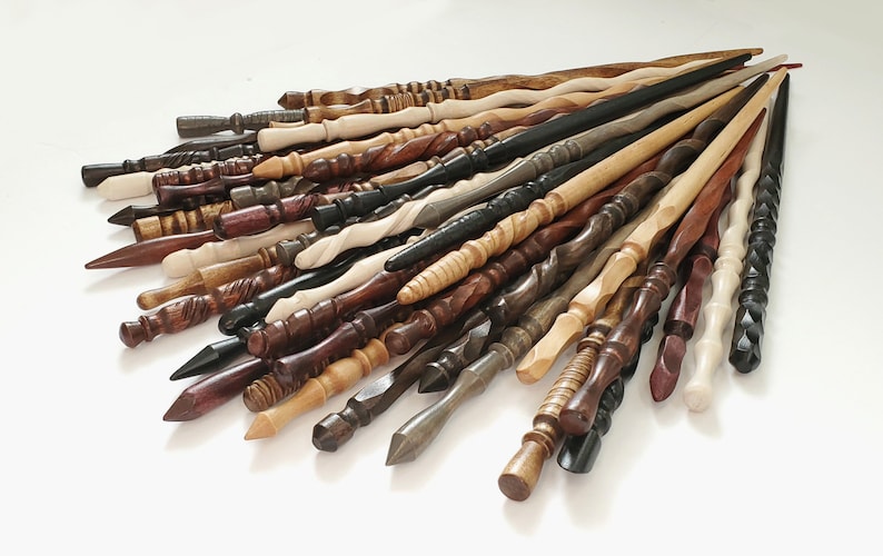 Each is one-of-a-kind, so grab that one that caught your eye before someone else does! We try to post new wands weekly, so if your favorite is sold out, there will be all new designs ready next week!