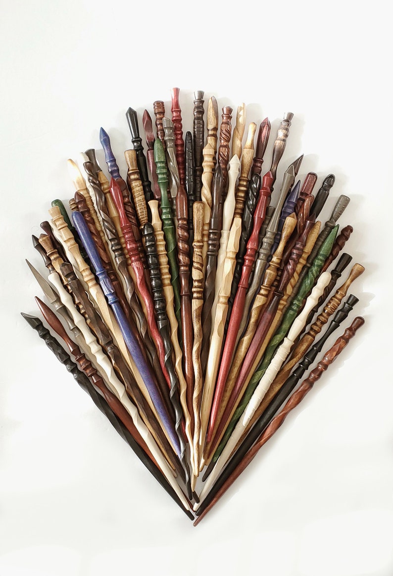 Each is one-of-a-kind, so grab that one that caught your eye before someone else does! We try to post new wands weekly, so if your favorite is sold out, there will be all new designs ready next week!