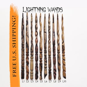 Lightning Wands, 1-10, Lichtenberg Fractal Burning, Pick your wand, magic wands, wood wands, Heartwood Wands