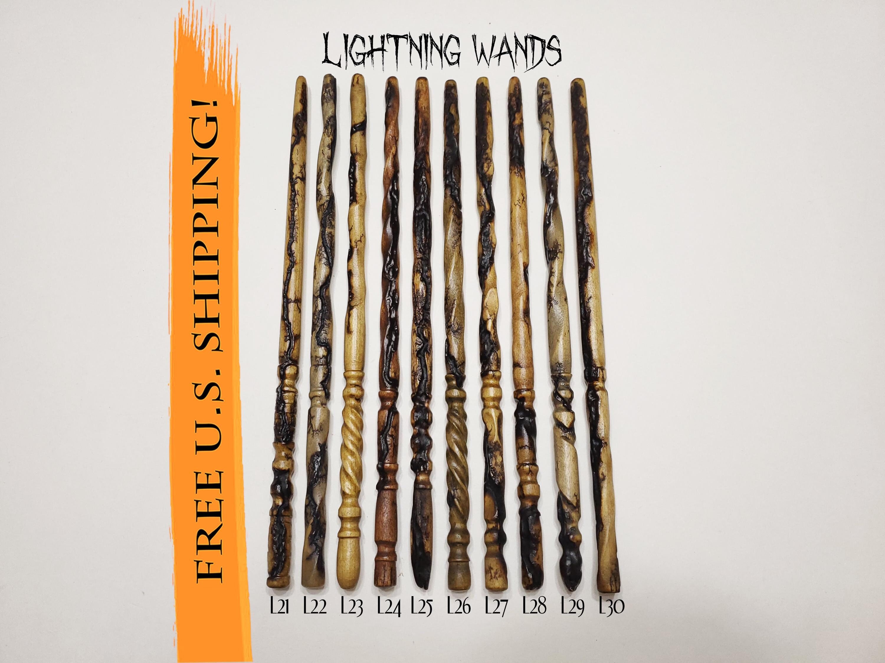Lightning Wands, 21-30, Lichtenberg Fractal Burning, Pick your wand, magic wands, wood wands, Heartwood Wands