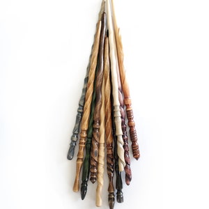 Heartwood Wands Random Wands! Each is one-of-a-kind, and we never make any two exactly alike,  so you are sure to get a completely unique piece that is just as special as you are!