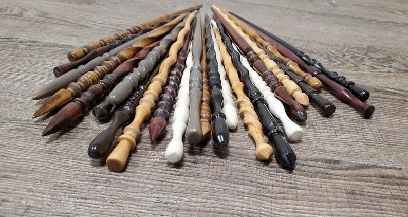 Each is one-of-a-kind, so grab that one that caught your eye before someone else does! We try to post new wands weekly, so if your favorite is sold out, there will be all new designs ready next week!