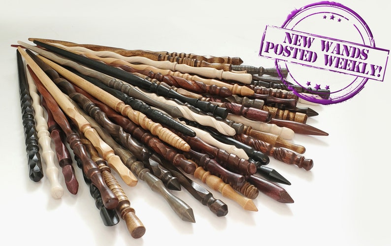 Heartwood Wands Random Wands! Each is one-of-a-kind, and we never make any two exactly alike,  so you are sure to get a completely unique piece that is just as special as you are!