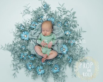 Newborn Digital Backdrop, newborn digital background, prop, wreath, photographie bébé, telón de fondo, Neugeborene, bambino fotografia