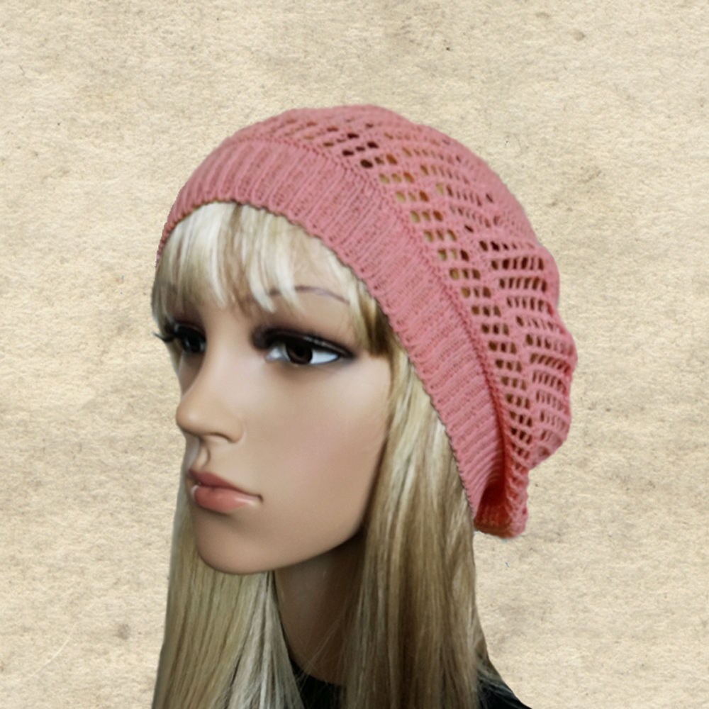 Tricoté un béret dété dentelle béret les femmes de Etsy