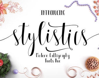 Stylistics Script Calligraphy Font Download Modern Digital Typeface