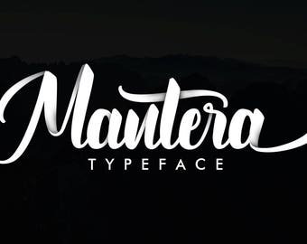 Mantera Script Calligraphy Font Download Modern Digital Typeface