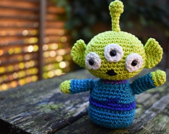 PATTERN, Green Alien, Crochet Alien, Crochet Pattern