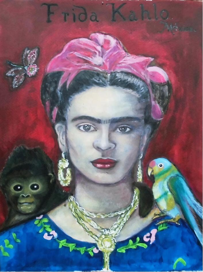 Jedes gemälde ist von hand bemalt. Frida Kahlo Gemälde Original . Frida Kahlo 18 Original Gemälde Mixed Media Portrait | Etsy