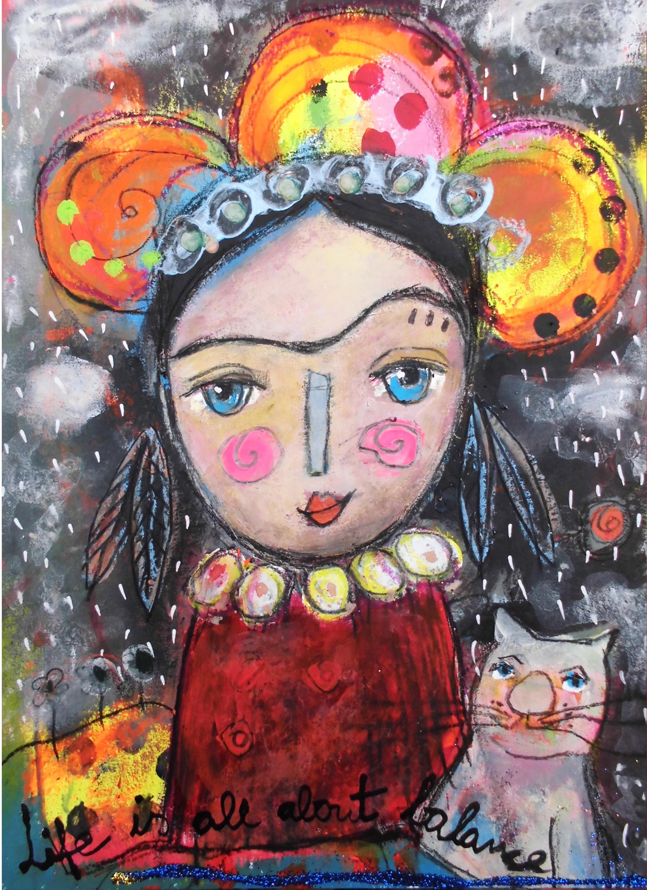 I'm a lover of frida kahlo's life and works and this web site is my tribute to her. Frida Kahlo Gemälde Original - Frida Kahlo 38 xmas Original Gemälde Mixed Media Portrait ...