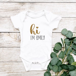 Newborn Coming Home Outfit | Personalized Baby Name Onesie | Custom Coming Home Onesie | Baby Girl | Baby Boy | Baby Name Reveal Onesie