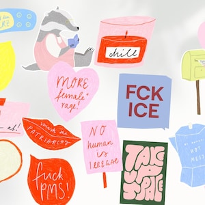 DIY Sticker Set – 5 out of 100+ queer, feminist & mental health designs (Part 2)